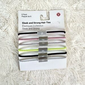 Lululemon 6 pack Sleek and Strong Hair Ties (NWT)